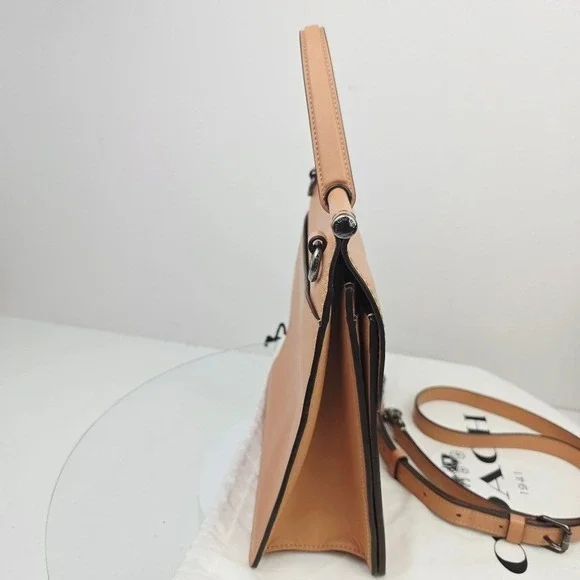 Coach Willis 1941 Top Handle Satchel Peach Leather Bag - Picture 11 of 16